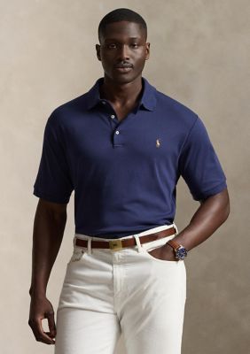 Polo Ralph Lauren Men's Big & Tall Classic Fit Soft Cotton Polo, Navy Blue, 3XLT