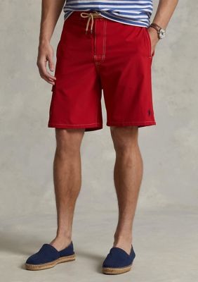 Polo Ralph Lauren Men's 8.5" Kailua Classic Fit Swim Trunks, Red, X-Large