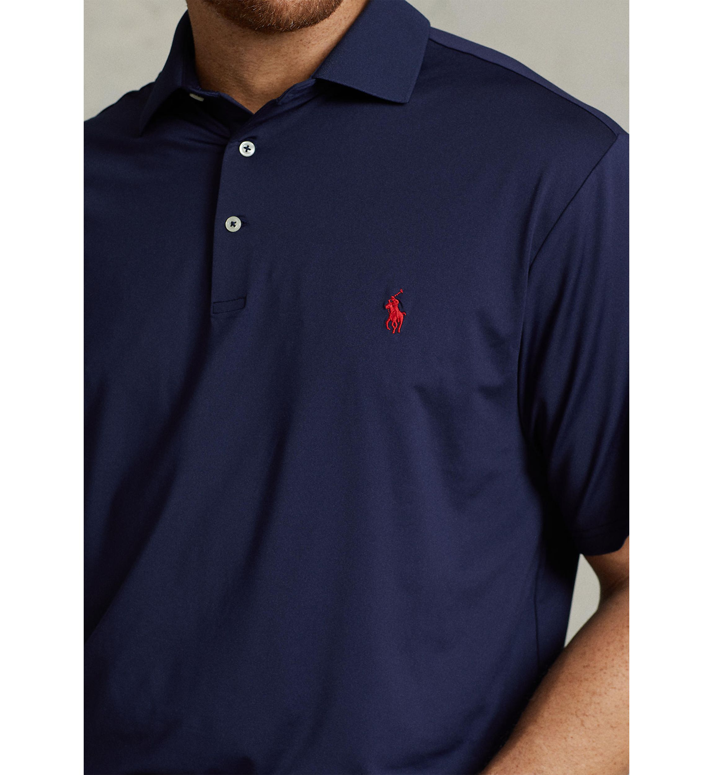 Big & Tall Performance Stretch Jersey Polo Shirt