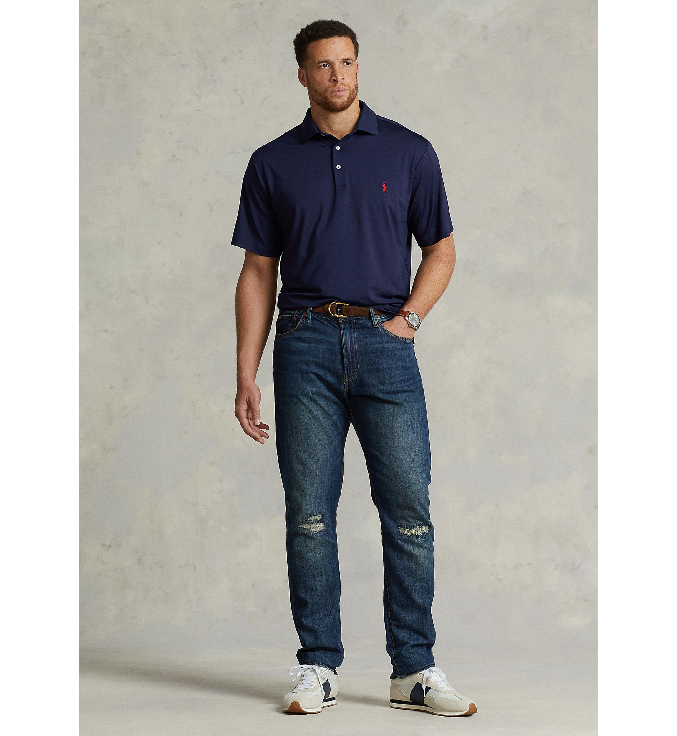 Big & Tall Performance Stretch Jersey Polo Shirt
