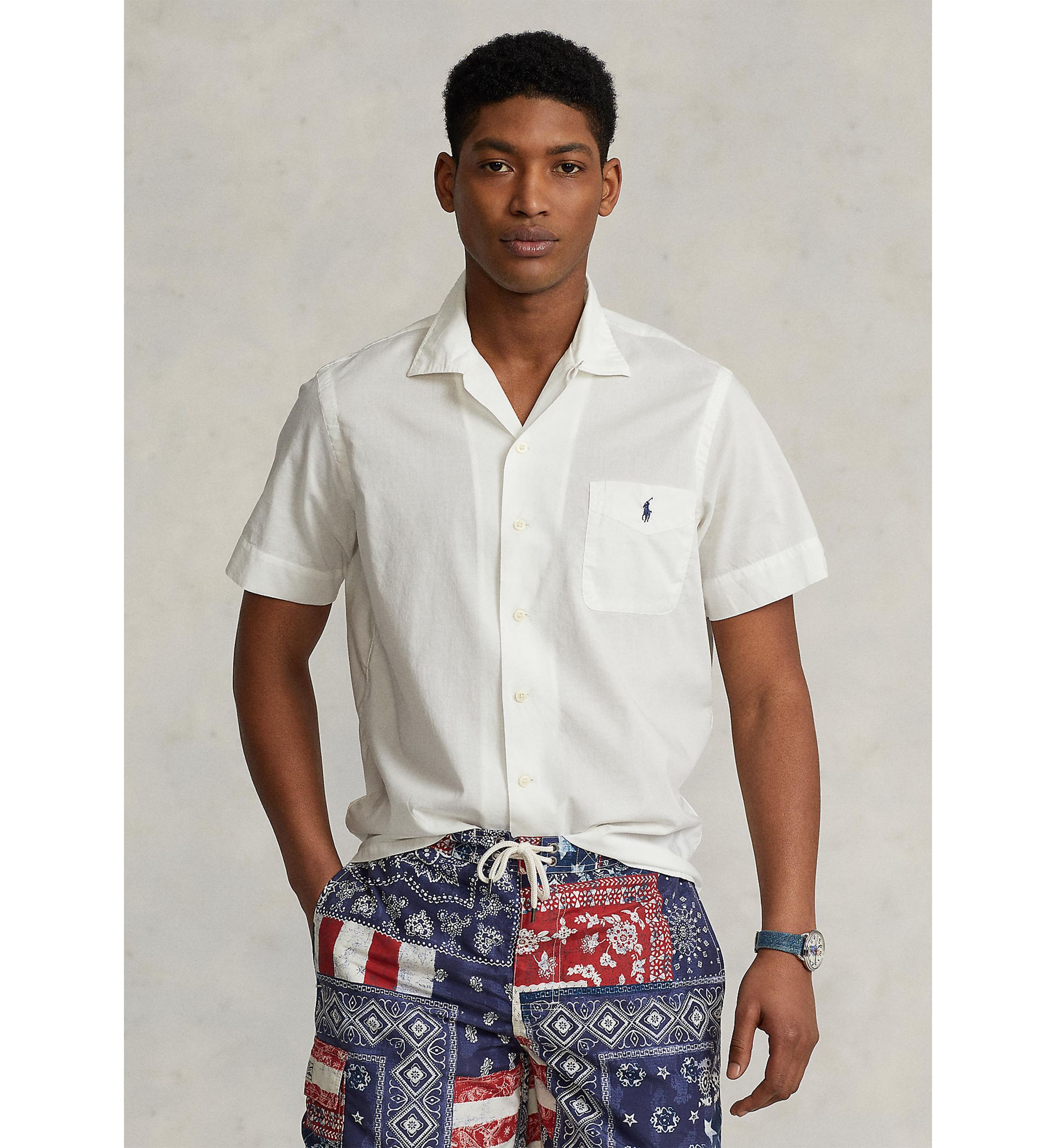 Classic Fit Woven Camp Shirt