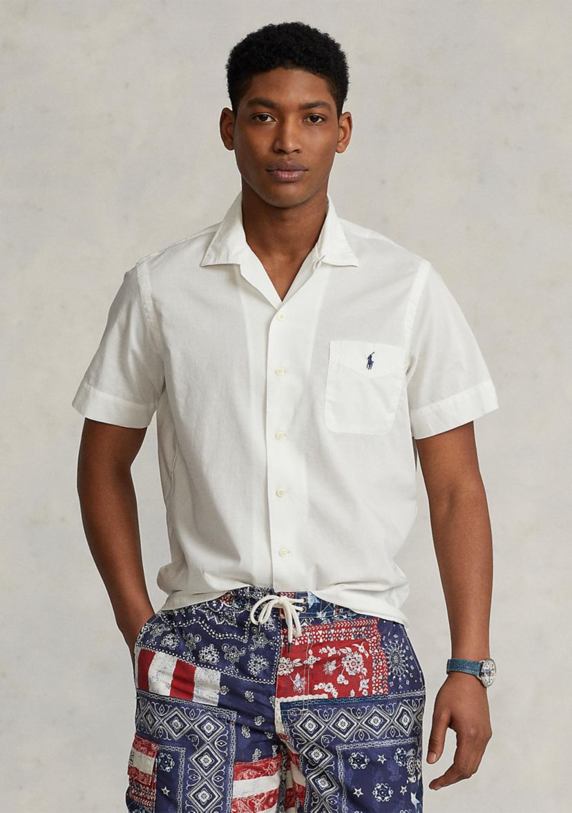 Classic Fit Woven Camp Shirt