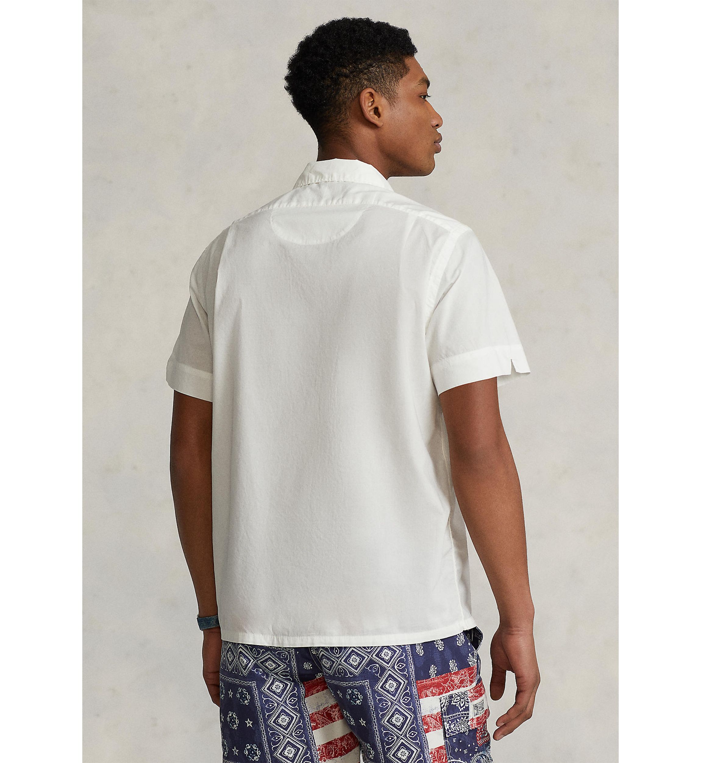 Classic Fit Woven Camp Shirt