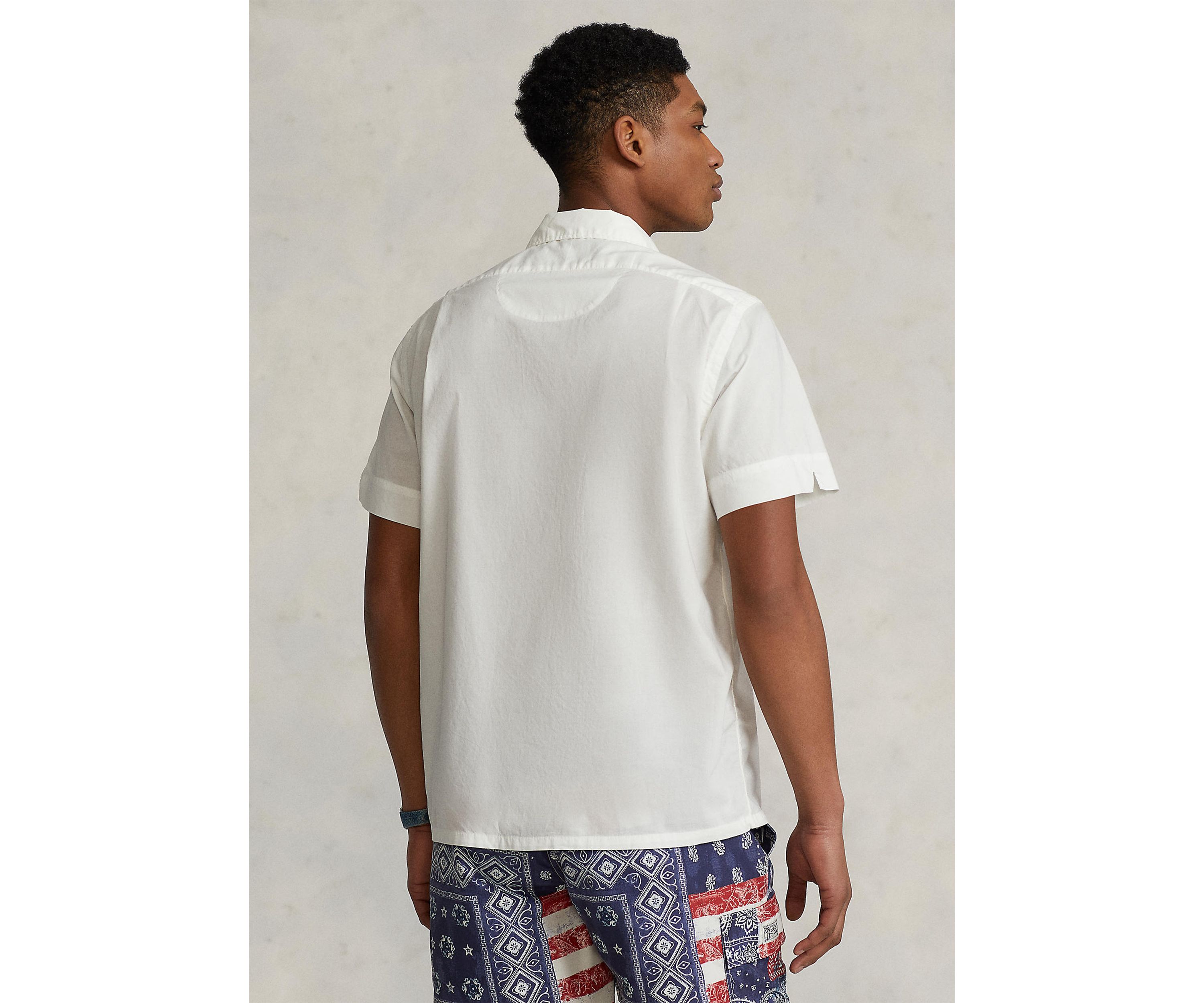 Classic Fit Woven Camp Shirt