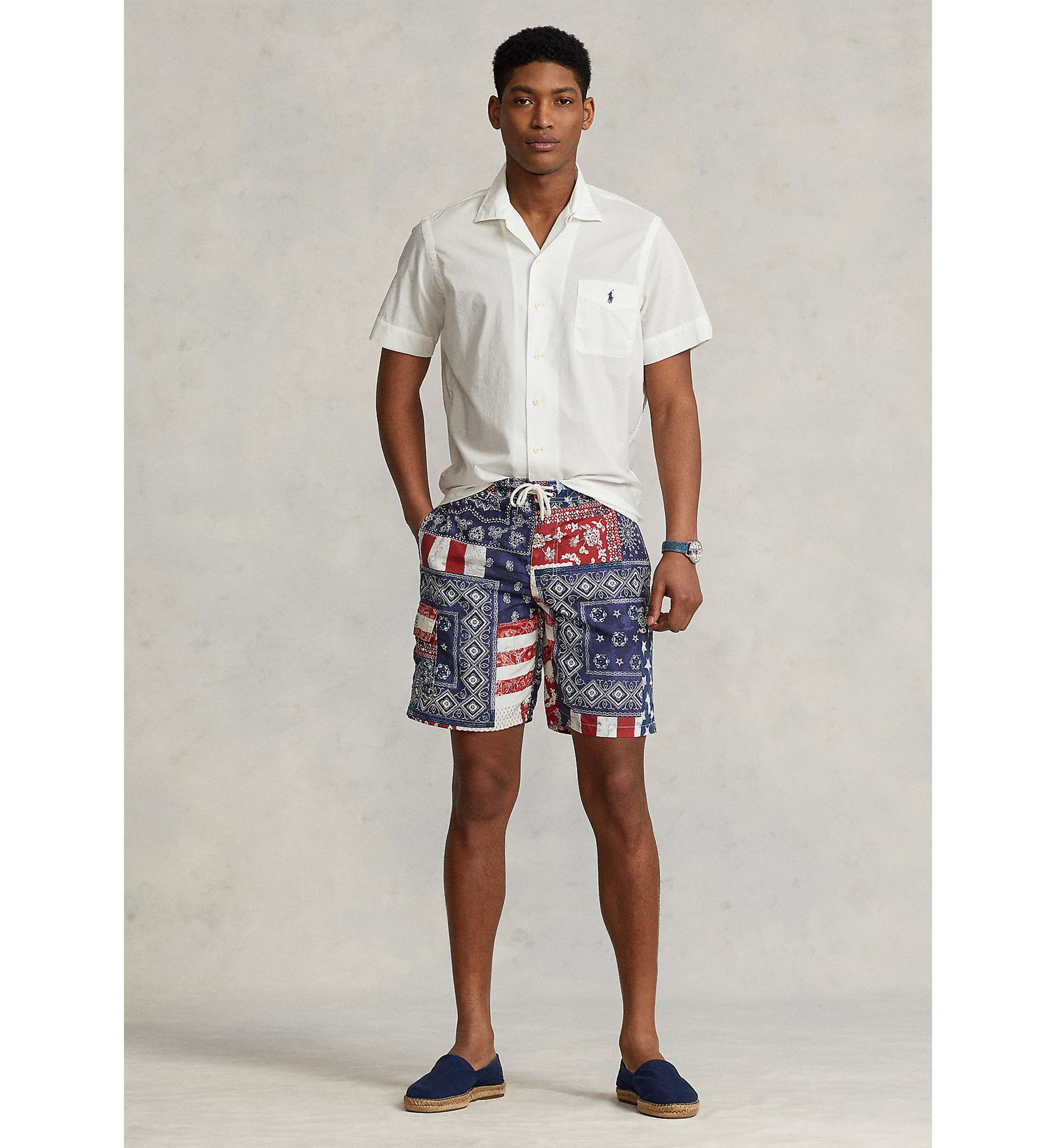 Classic Fit Woven Camp Shirt