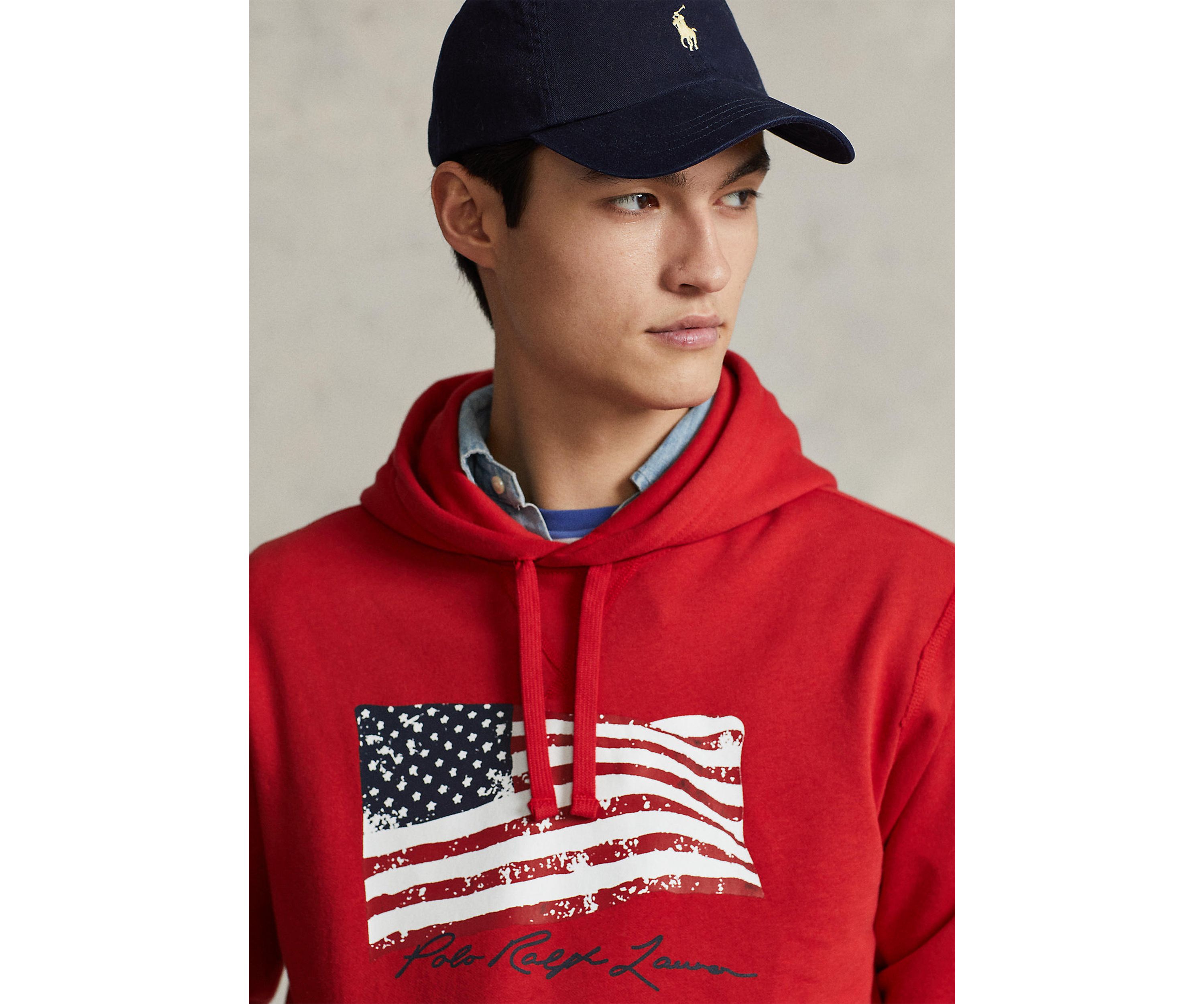 American Flag Fleece Hoodie
