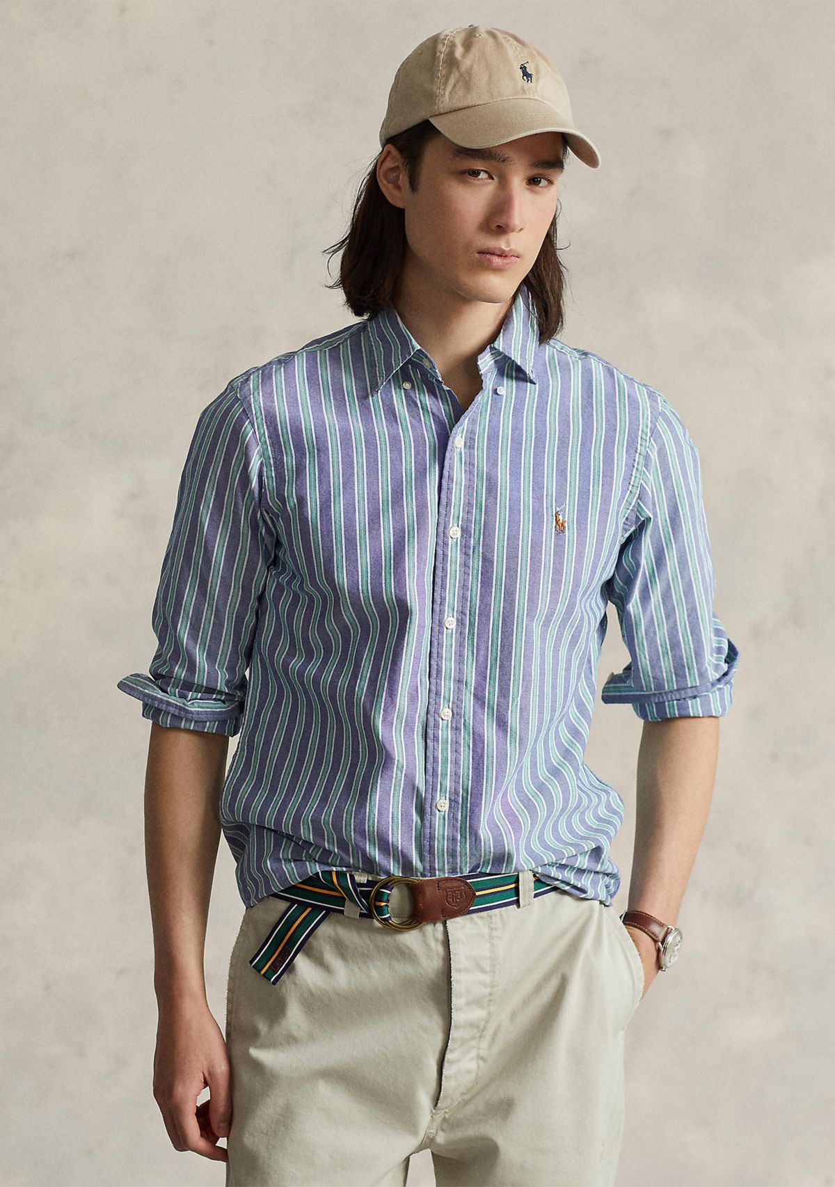 Classic Fit Striped Oxford Shirt