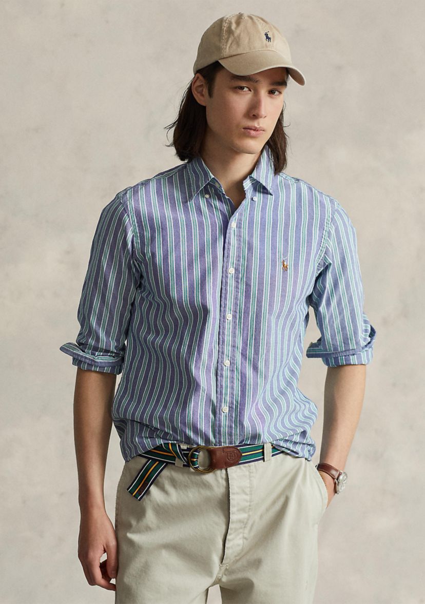 Classic Fit Striped Oxford Shirt
