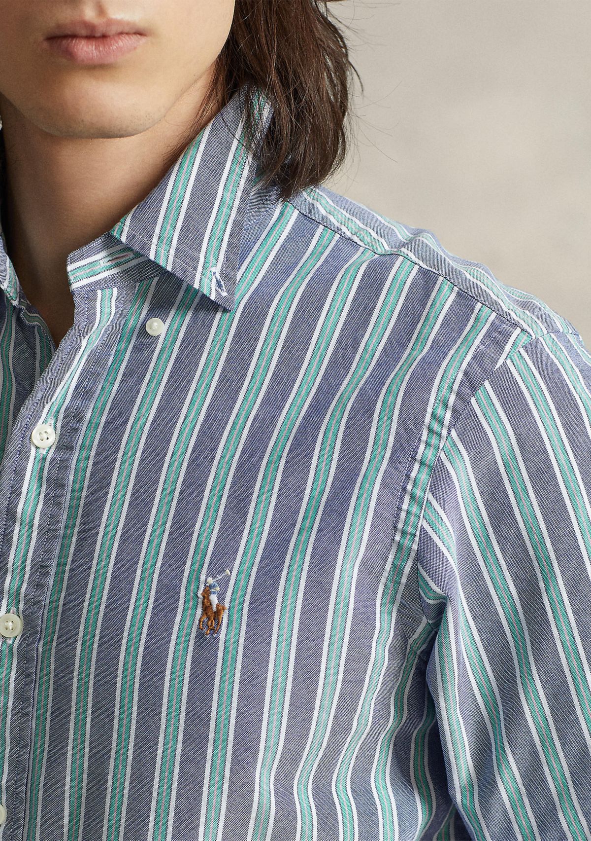 Classic Fit Striped Oxford Shirt