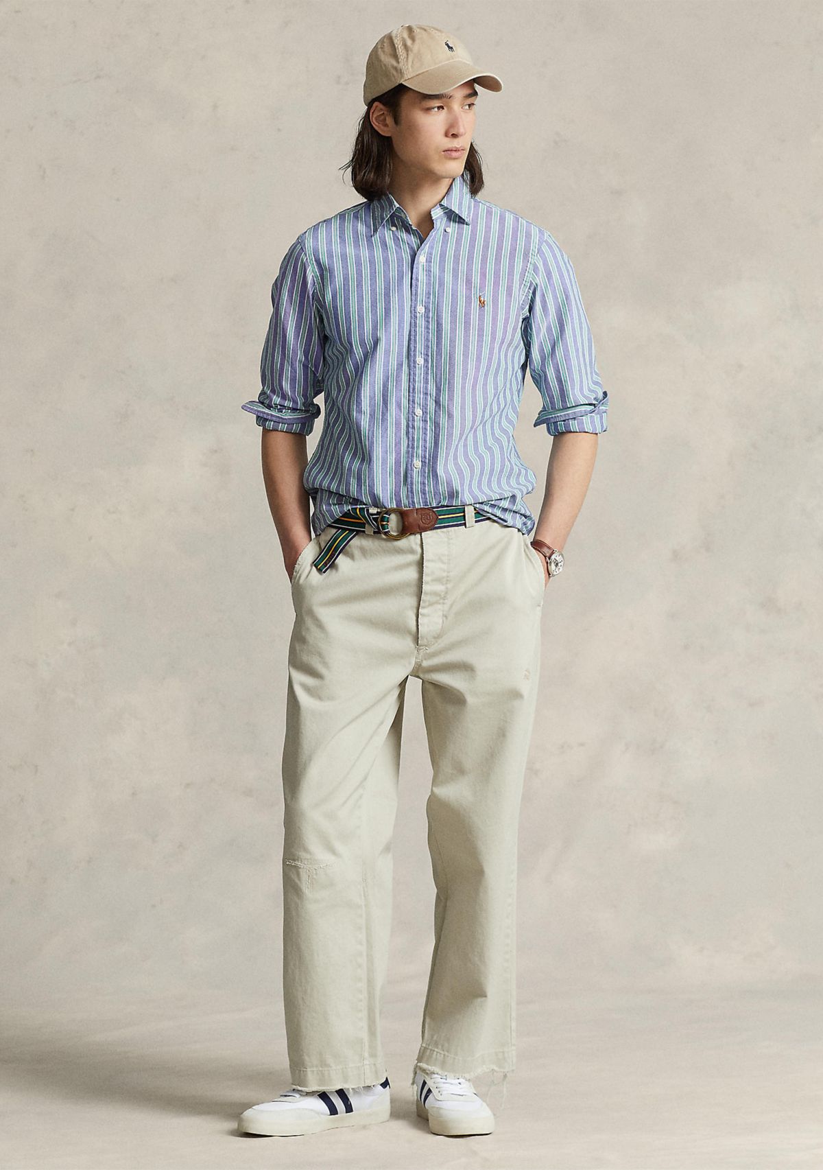 Classic Fit Striped Oxford Shirt