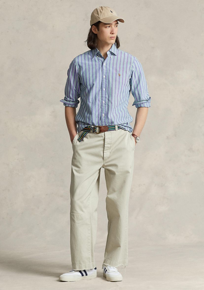 Classic Fit Striped Oxford Shirt