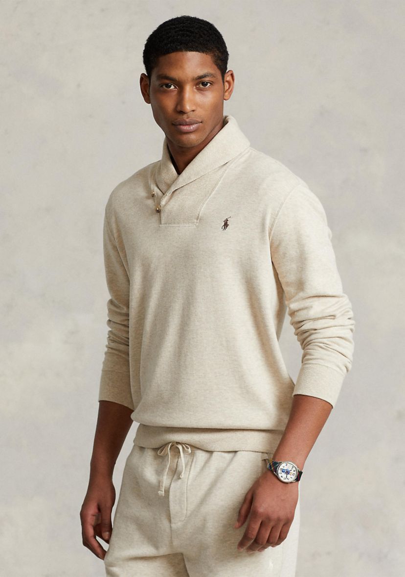 Luxury Jersey Shawl-Collar Pullover