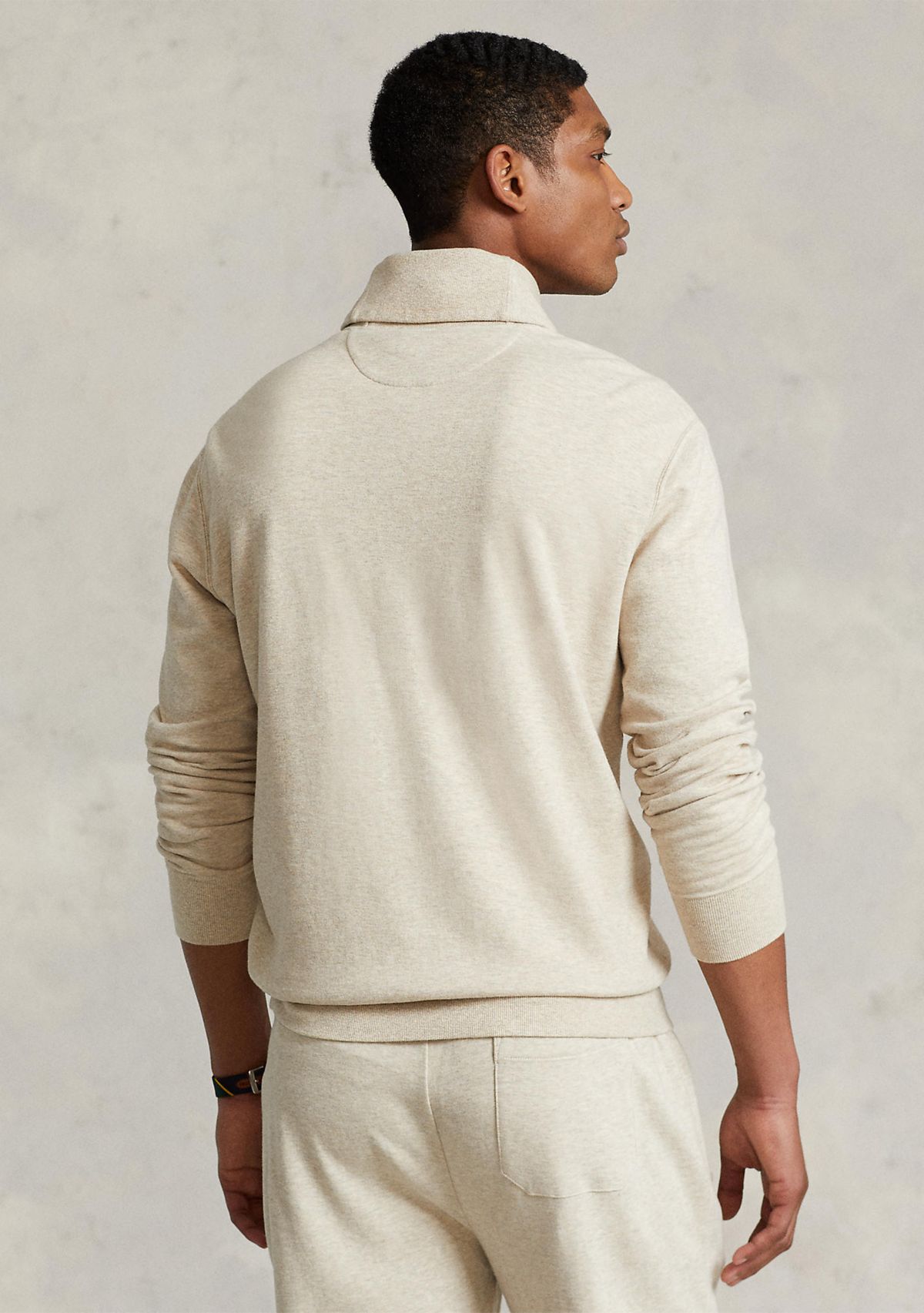 Luxury Jersey Shawl-Collar Pullover