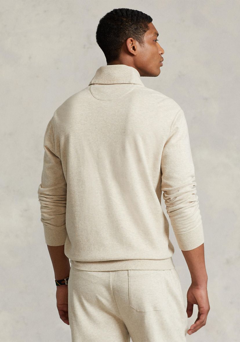 Luxury Jersey Shawl-Collar Pullover