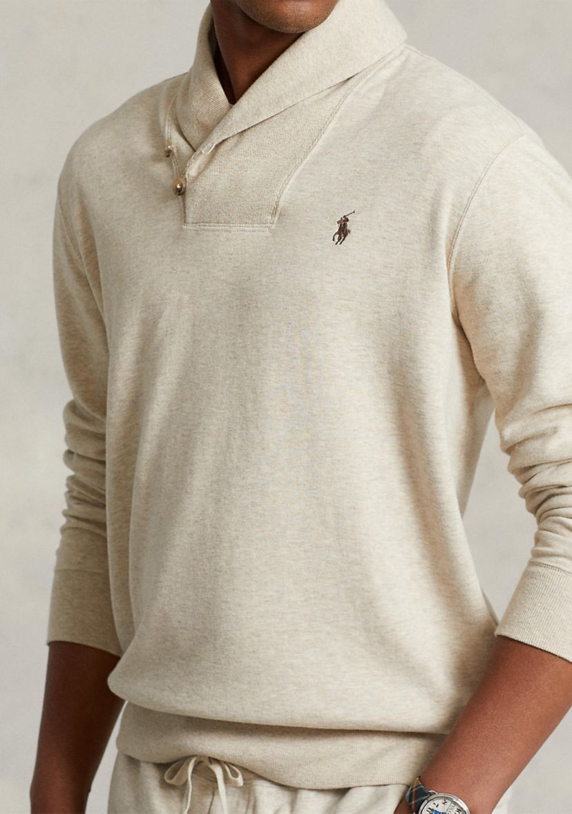 Luxury Jersey Shawl-Collar Pullover