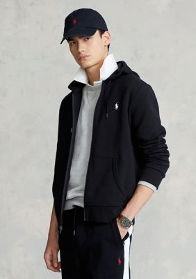Polo Ralph Lauren Men's Double Knit Full Zip Hoodie, Black, Large