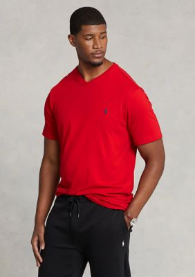 Polo Ralph Lauren Men's Big & Tall Jersey V-Neck Tee, Red, 2XLT