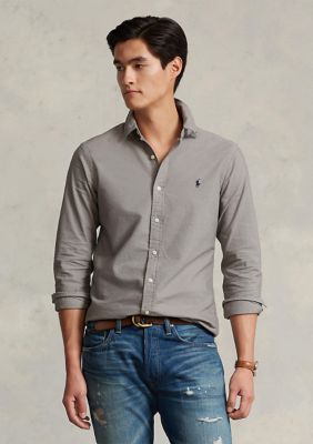 Polo Ralph Lauren Classic Fit Garment Dyed Oxford Shirt, Grey, Small