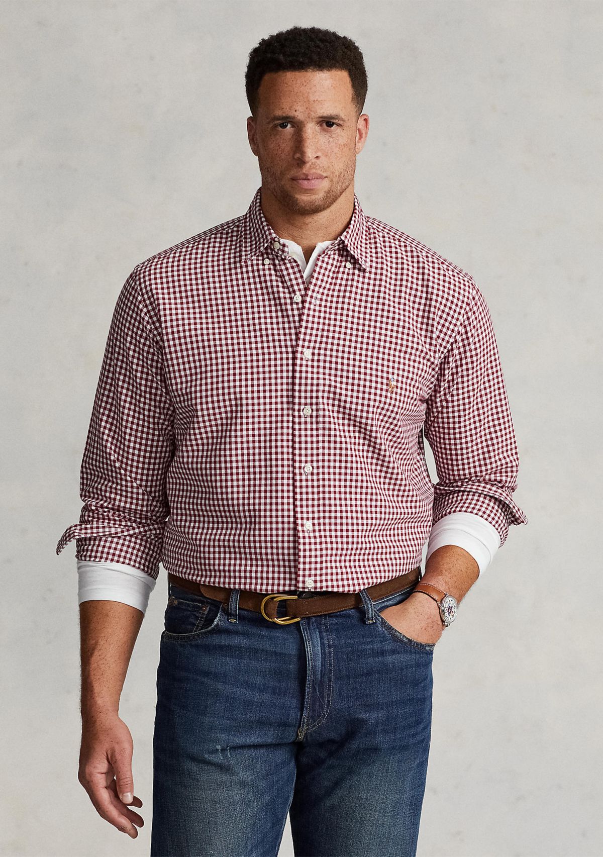 Big & Tall Plaid Oxford Shirt