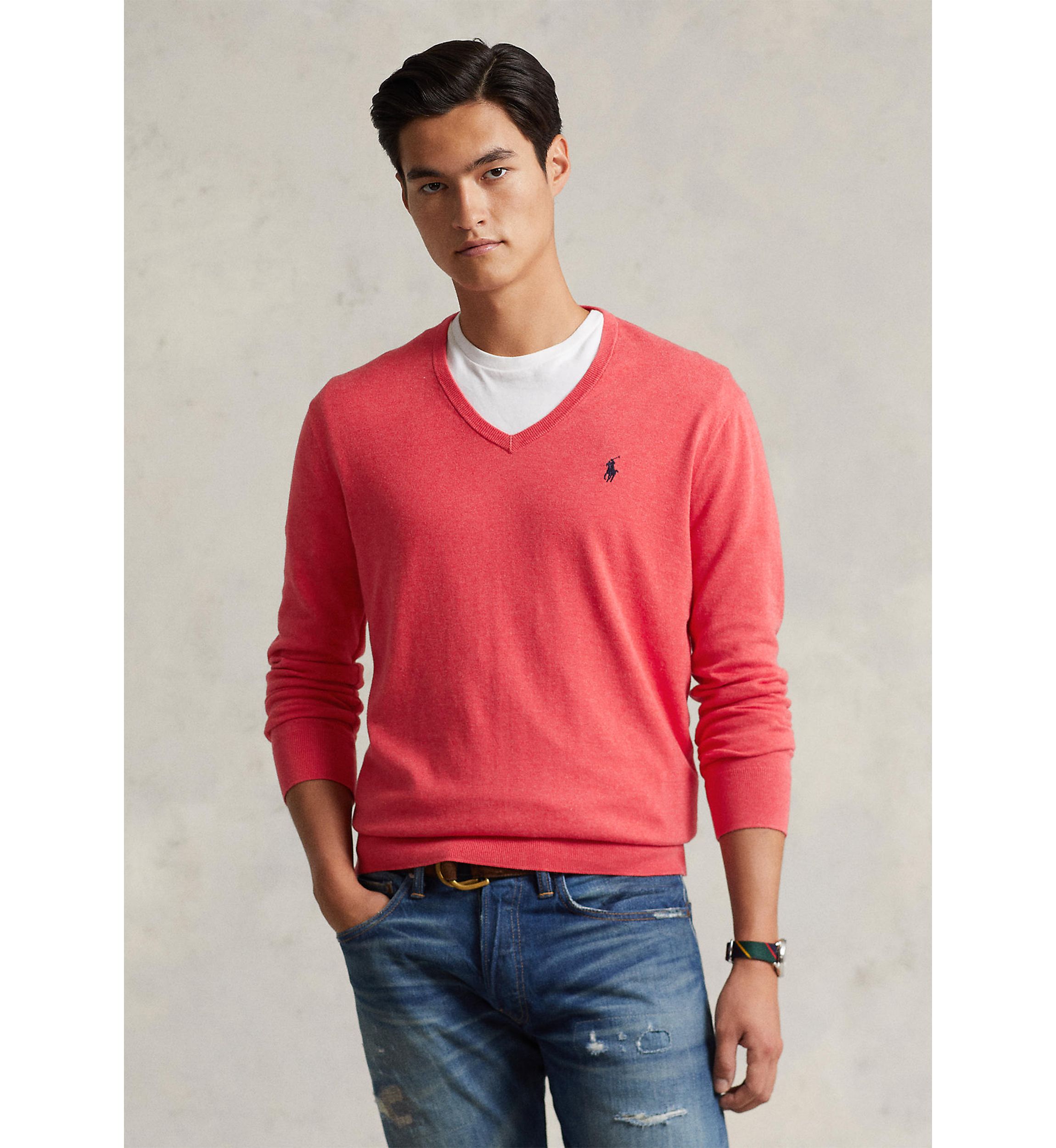Cotton V-Neck Sweater