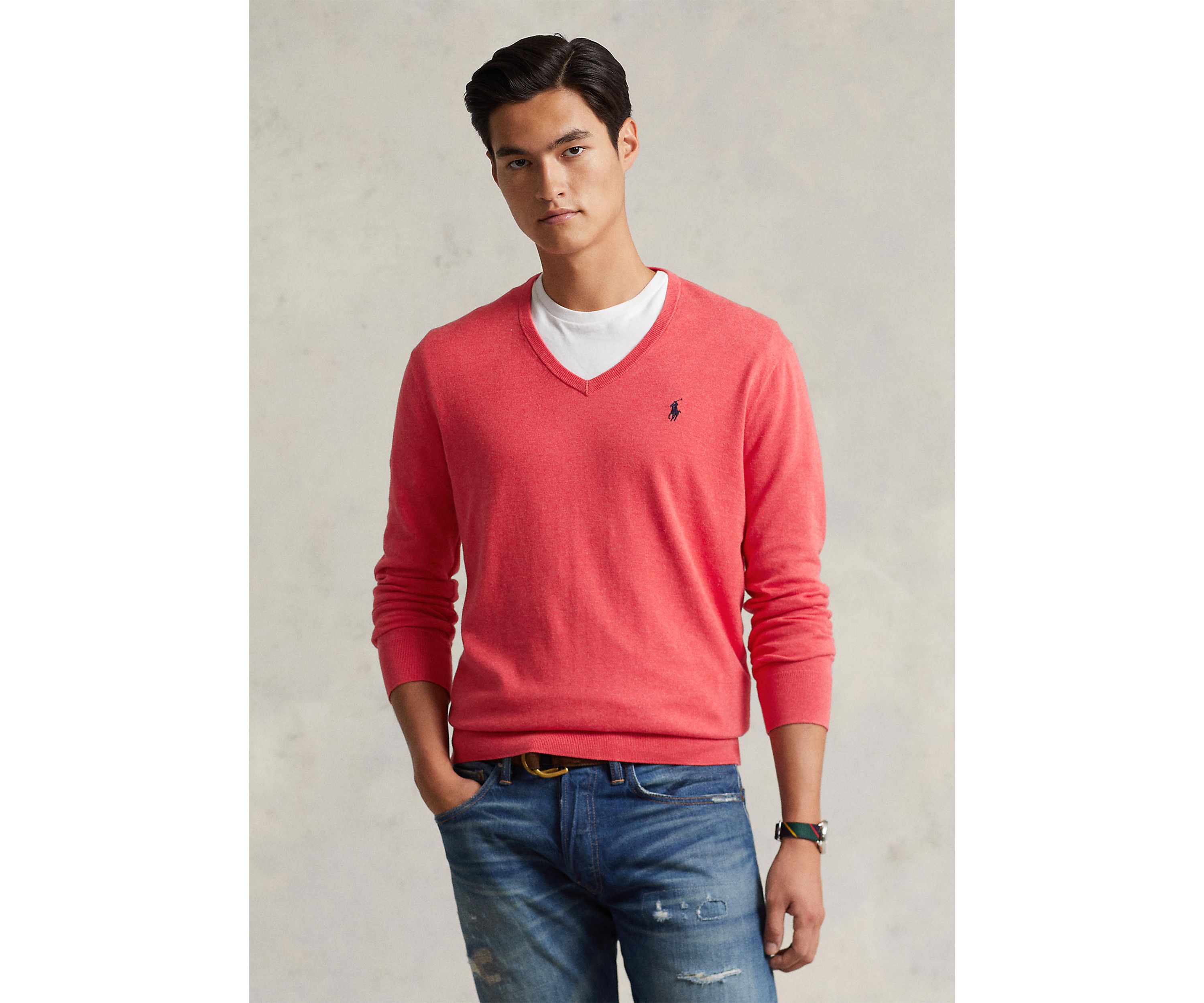 Cotton V-Neck Sweater
