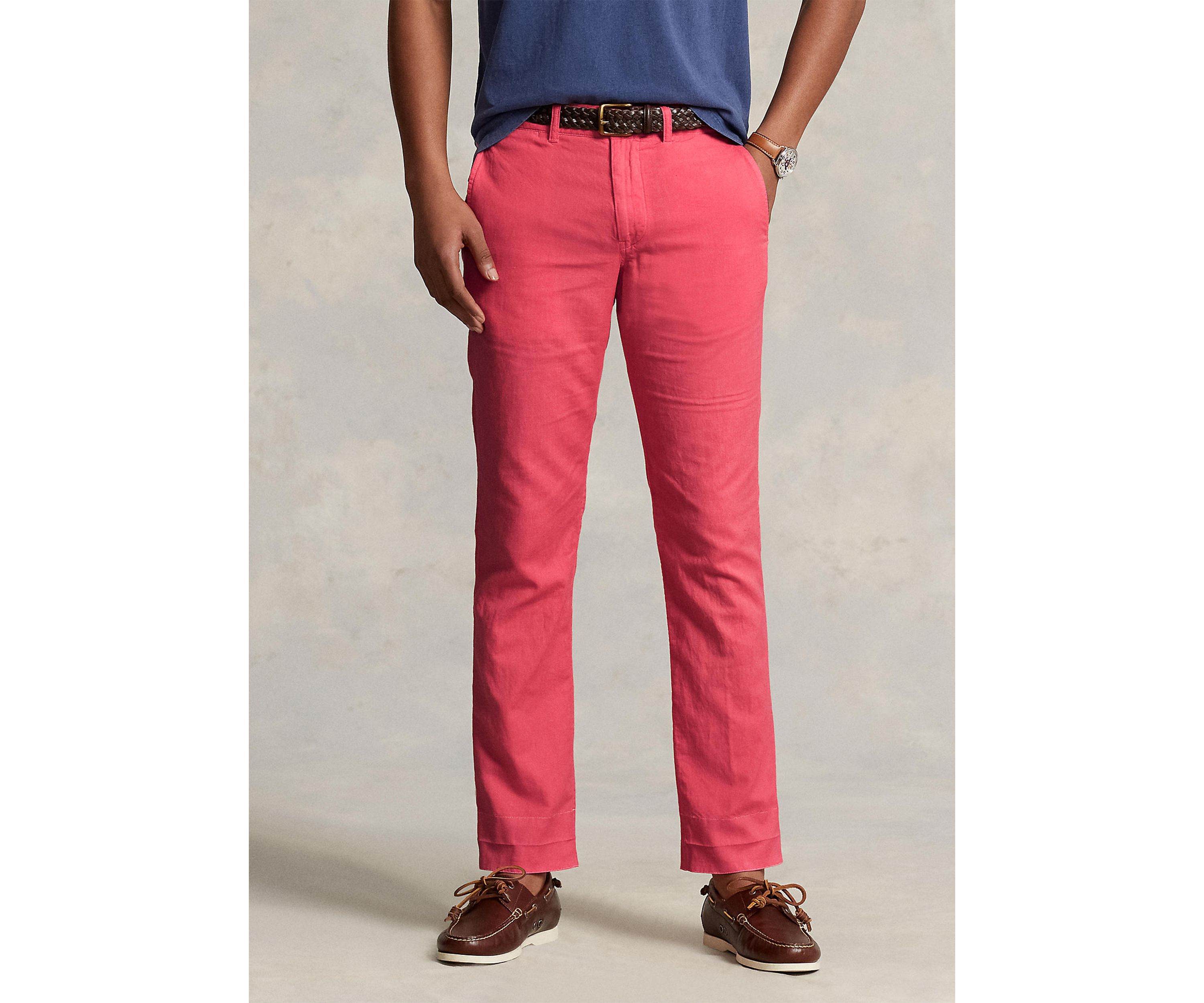 Classic Fit Linen-Blend Pants