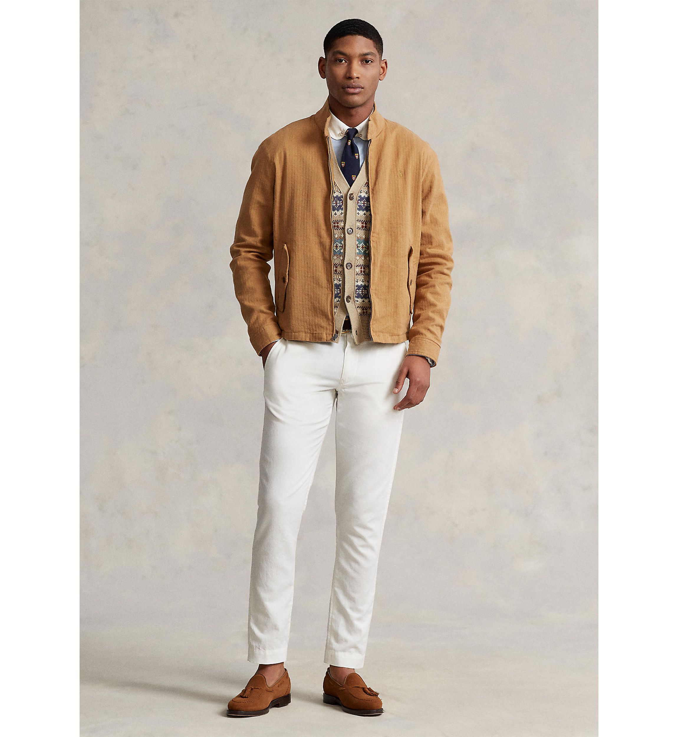 Straight Fit Linen-Cotton Pants