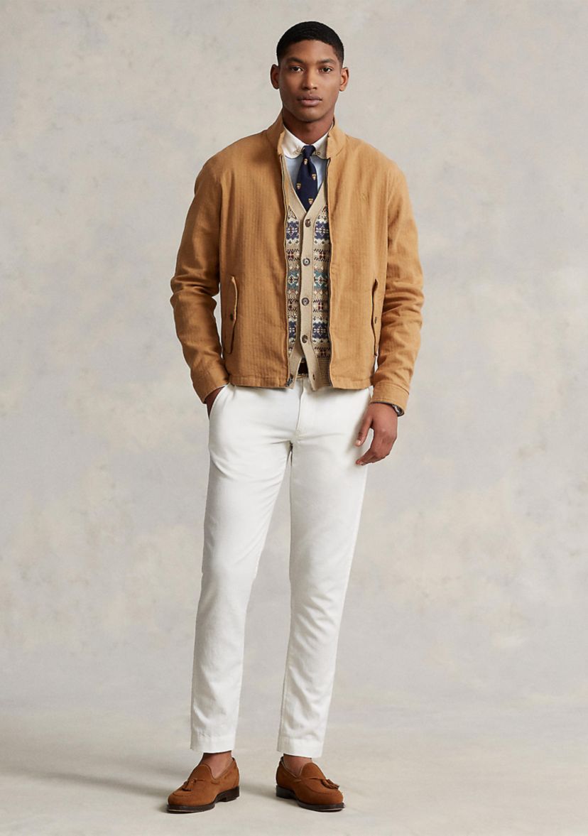 Straight Fit Linen-Cotton Pants