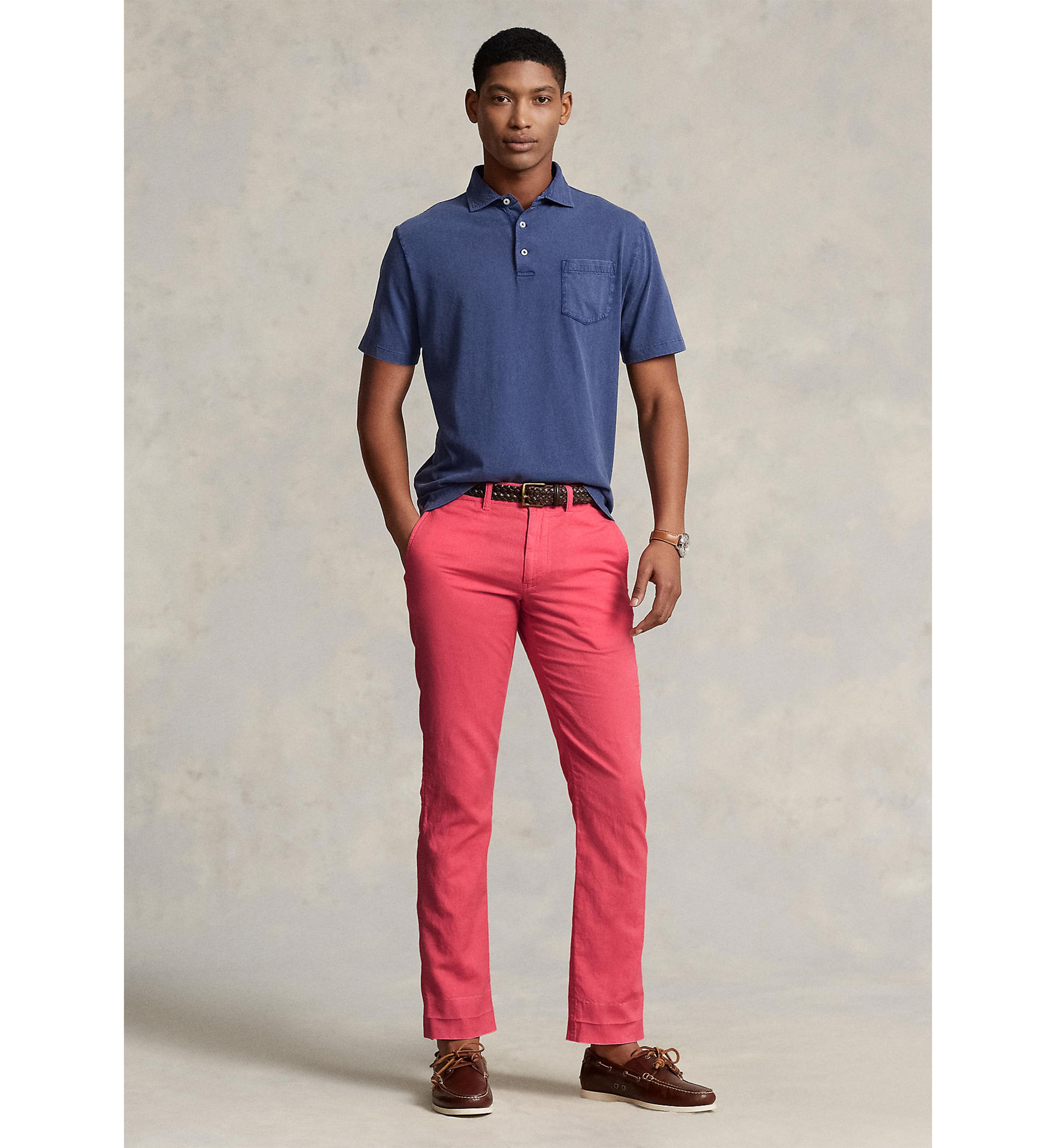 Classic Fit Linen-Blend Pants