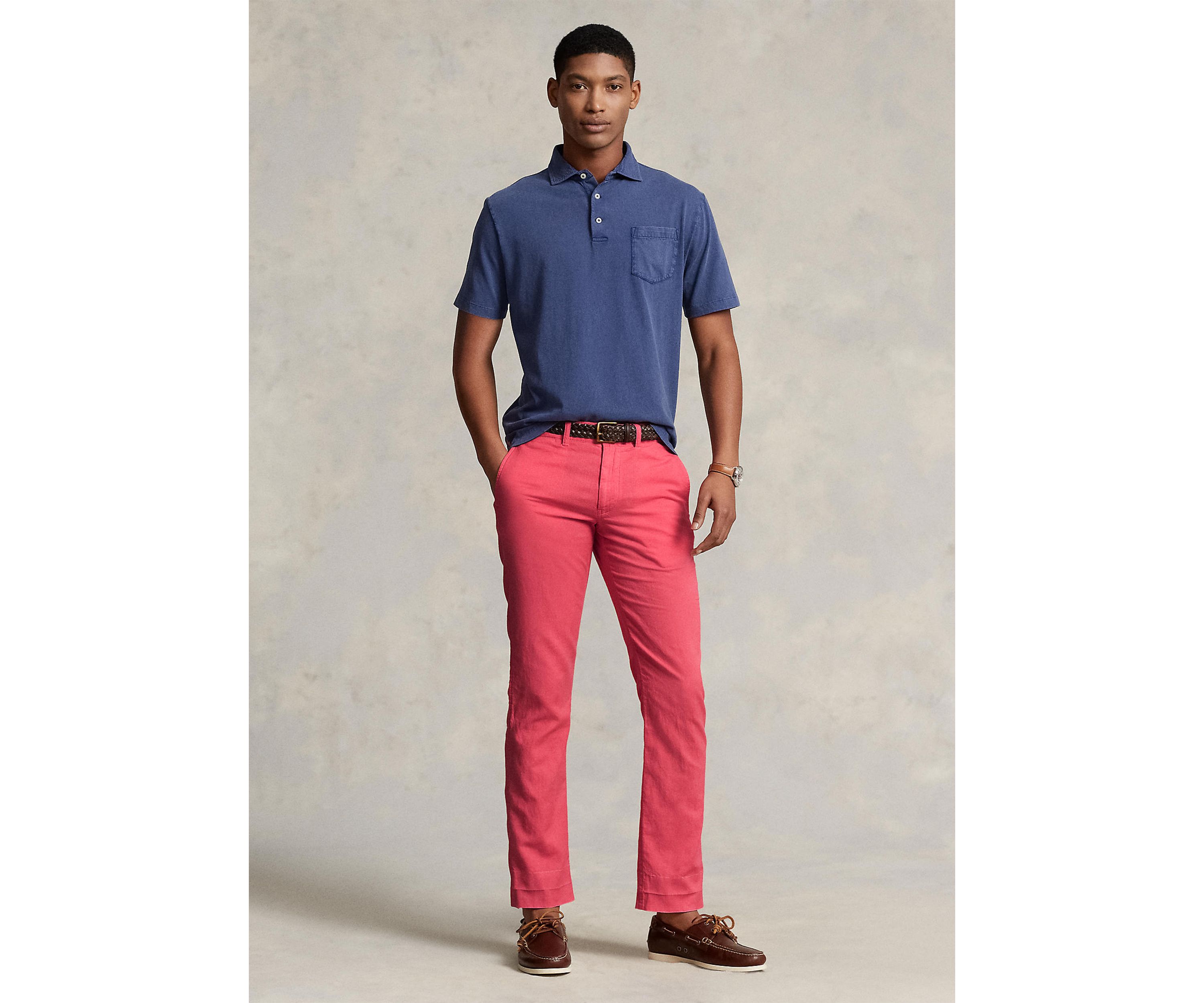 Classic Fit Linen-Blend Pants
