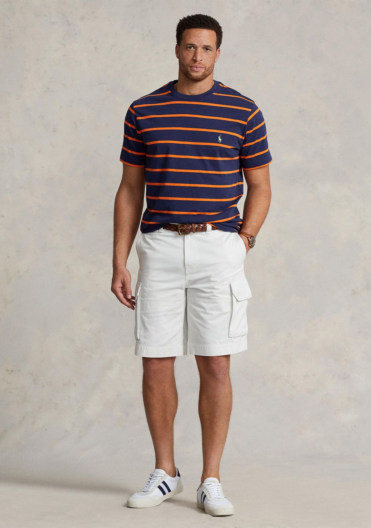 Big & Tall Relaxed Fit Slub Twill Cargo Shorts