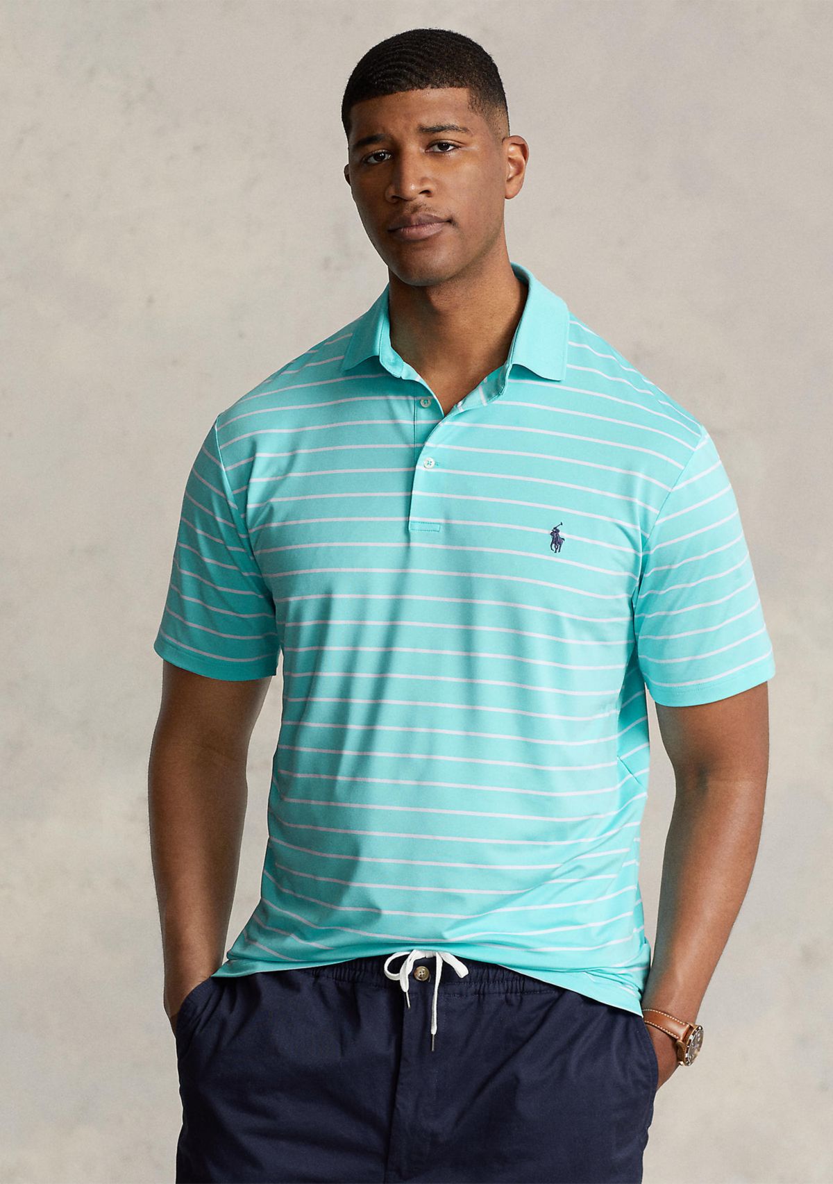 Big & Tall Performance Stretch Jersey Polo Shirt