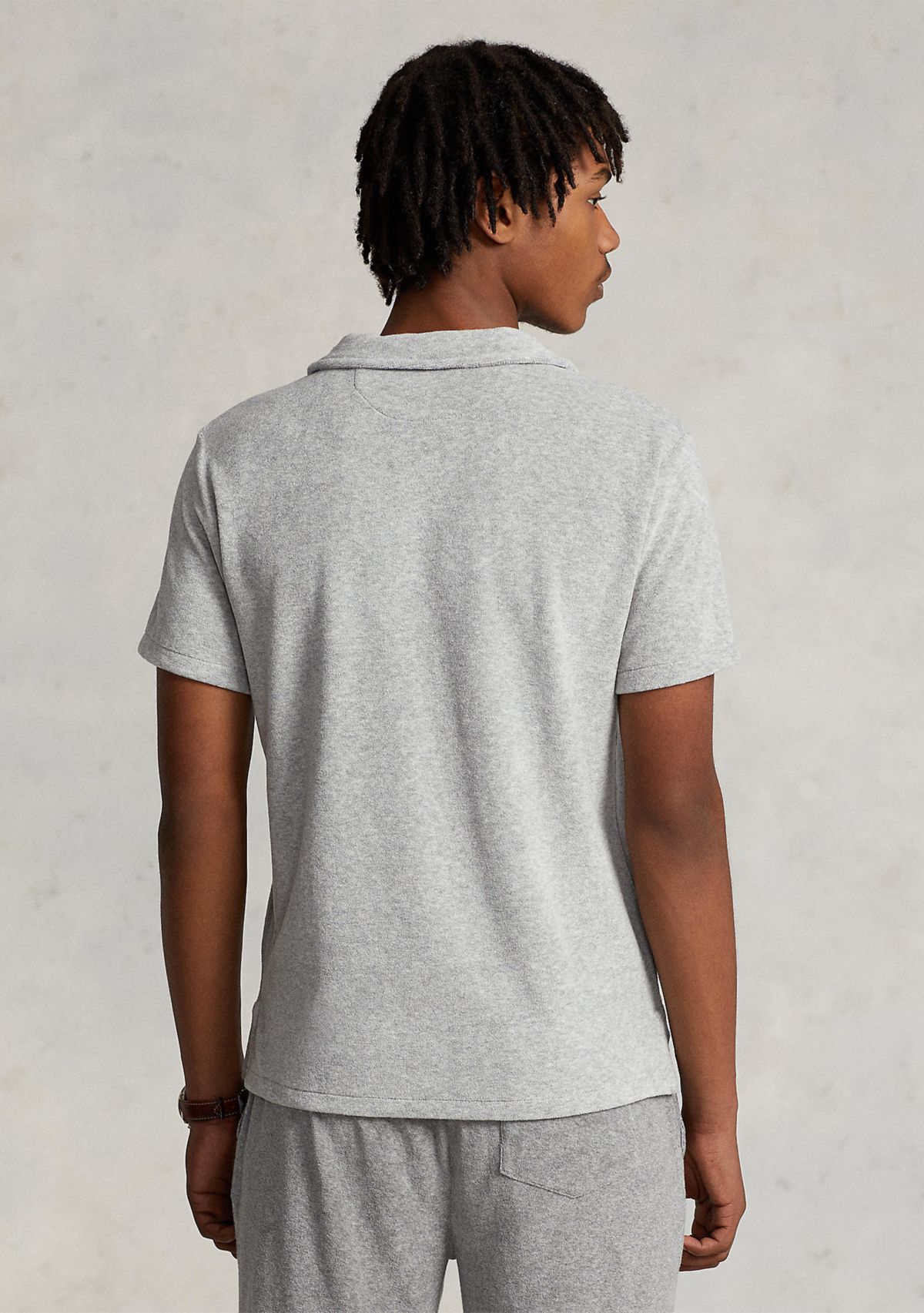 Cotton Blend Terry Polo Shirt