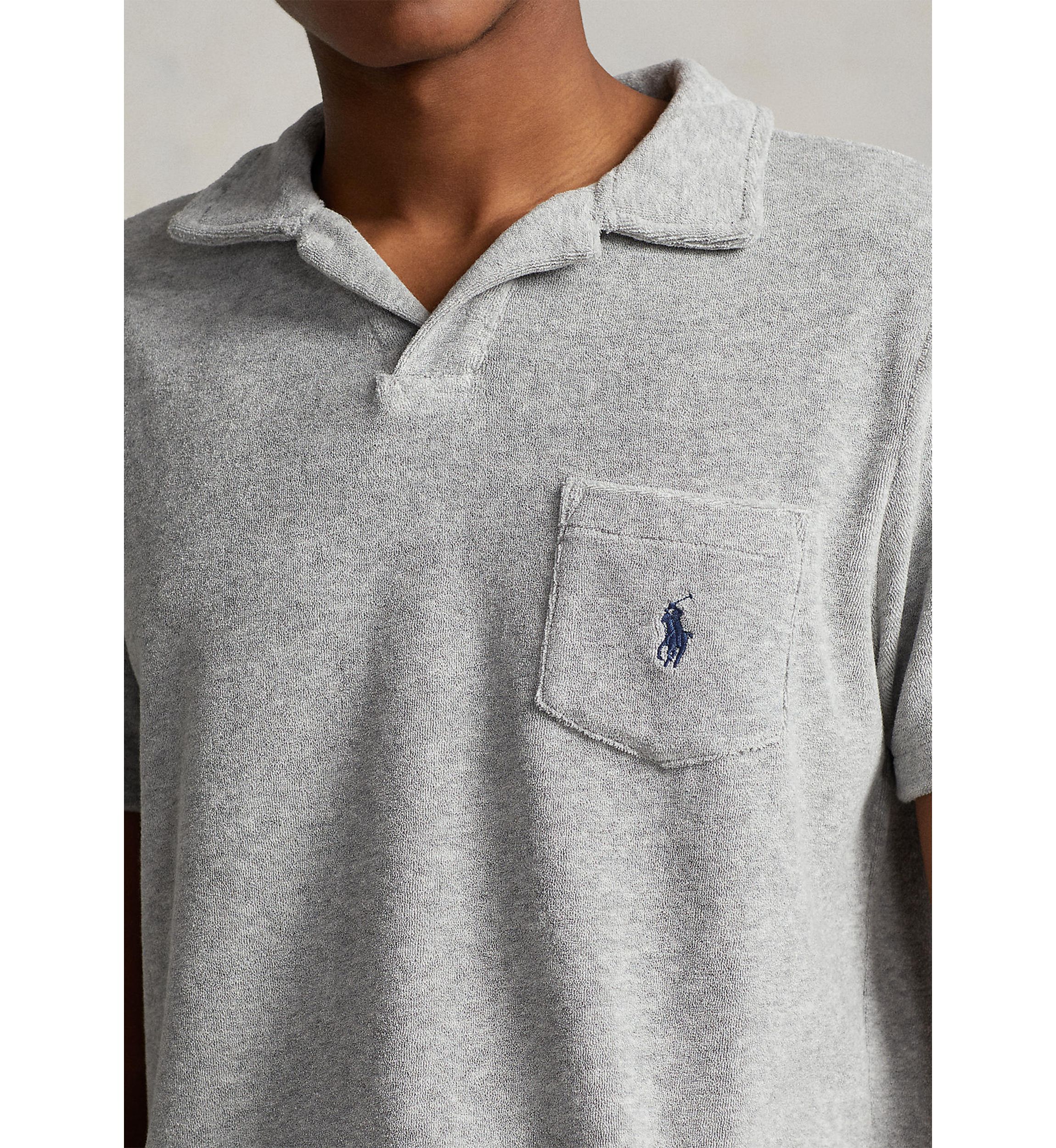 Cotton Blend Terry Polo Shirt