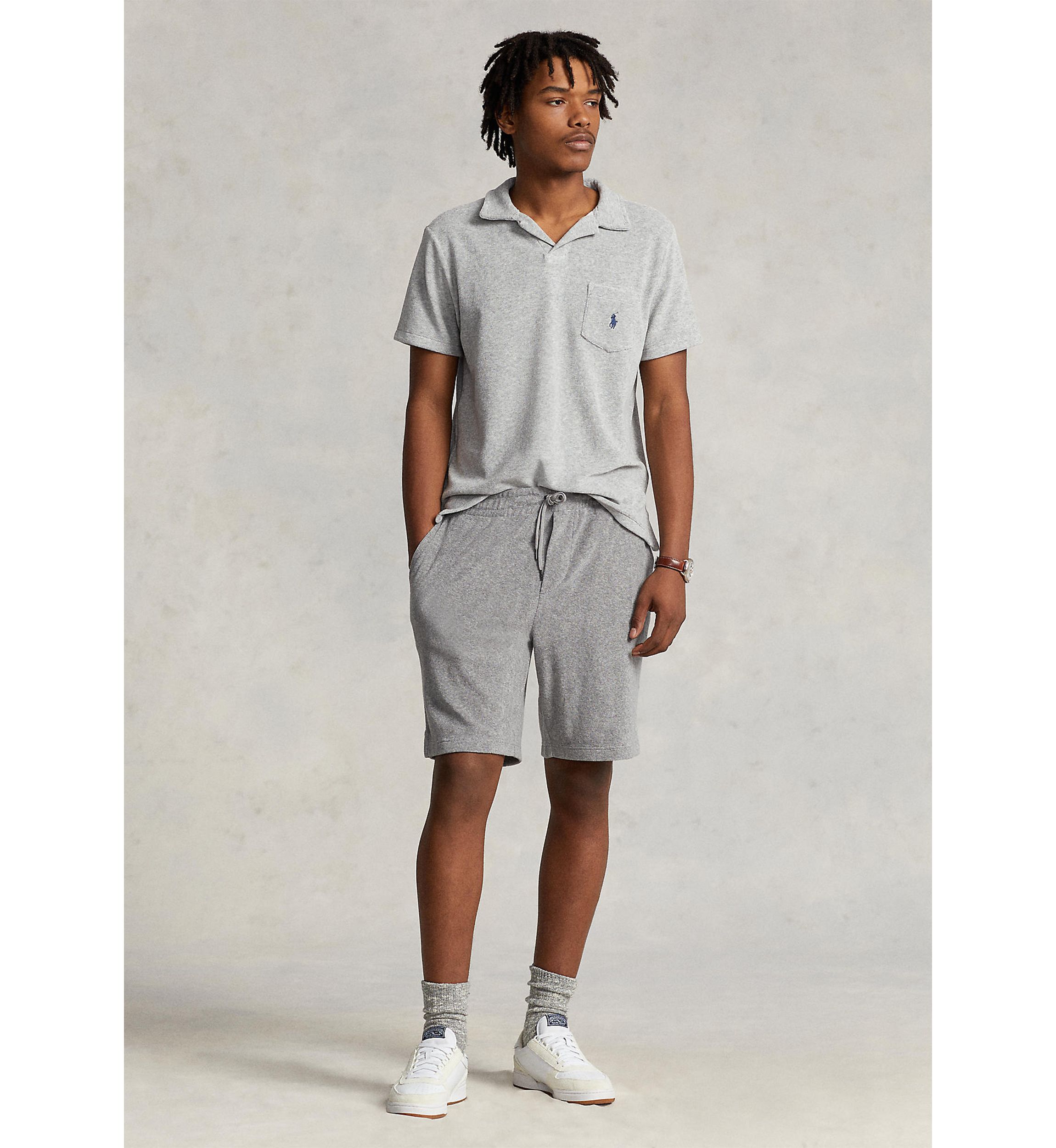 Cotton Blend Terry Polo Shirt
