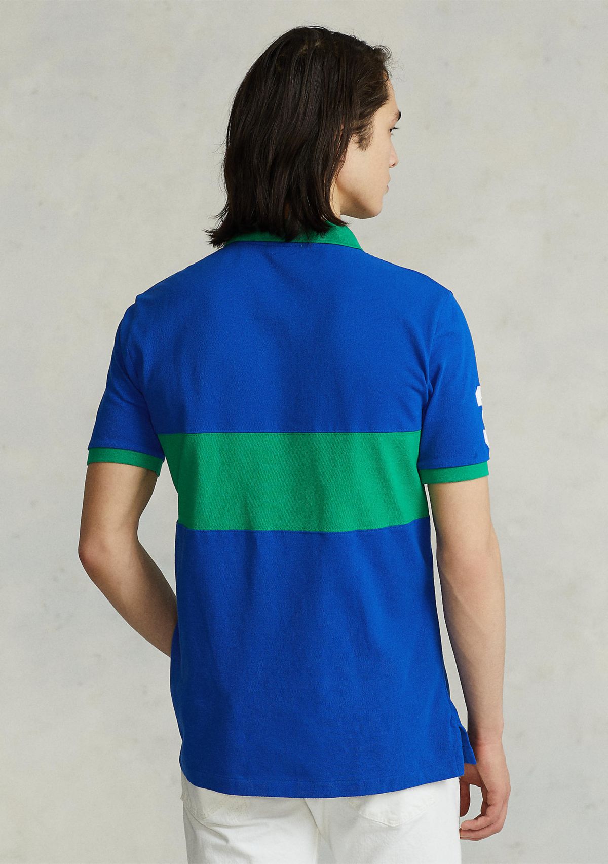 Custom Slim Fit Big Pony Mesh Polo Shirt