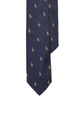 Polo Ralph Lauren Men's Polo Pony Silk Tie, Navy Blue