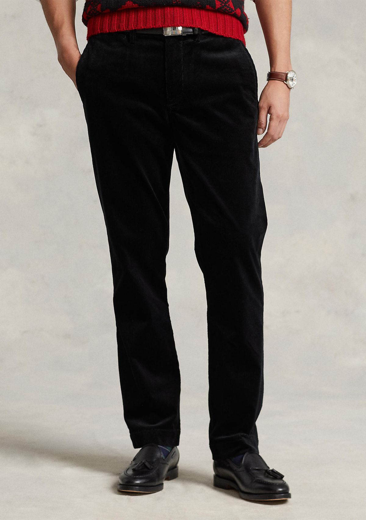 Stretch Straight Fit Corduroy Pants