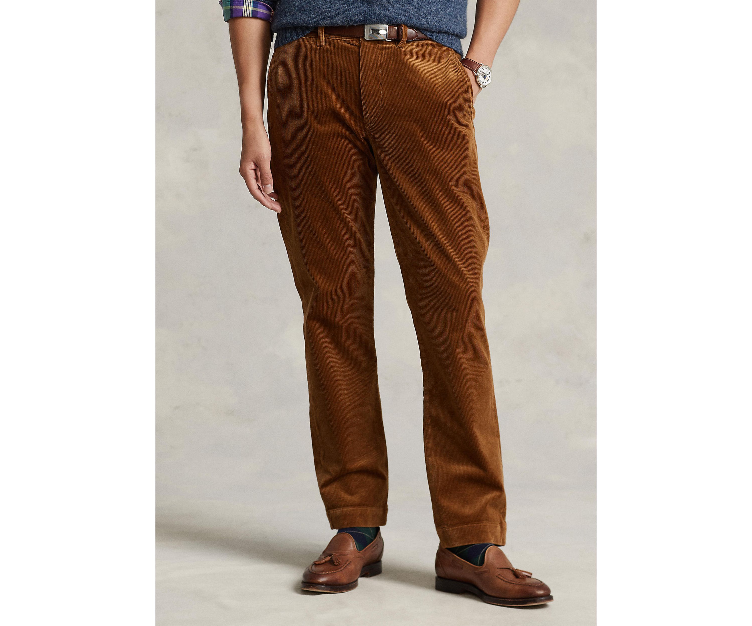 Stretch Straight Fit Corduroy Pants