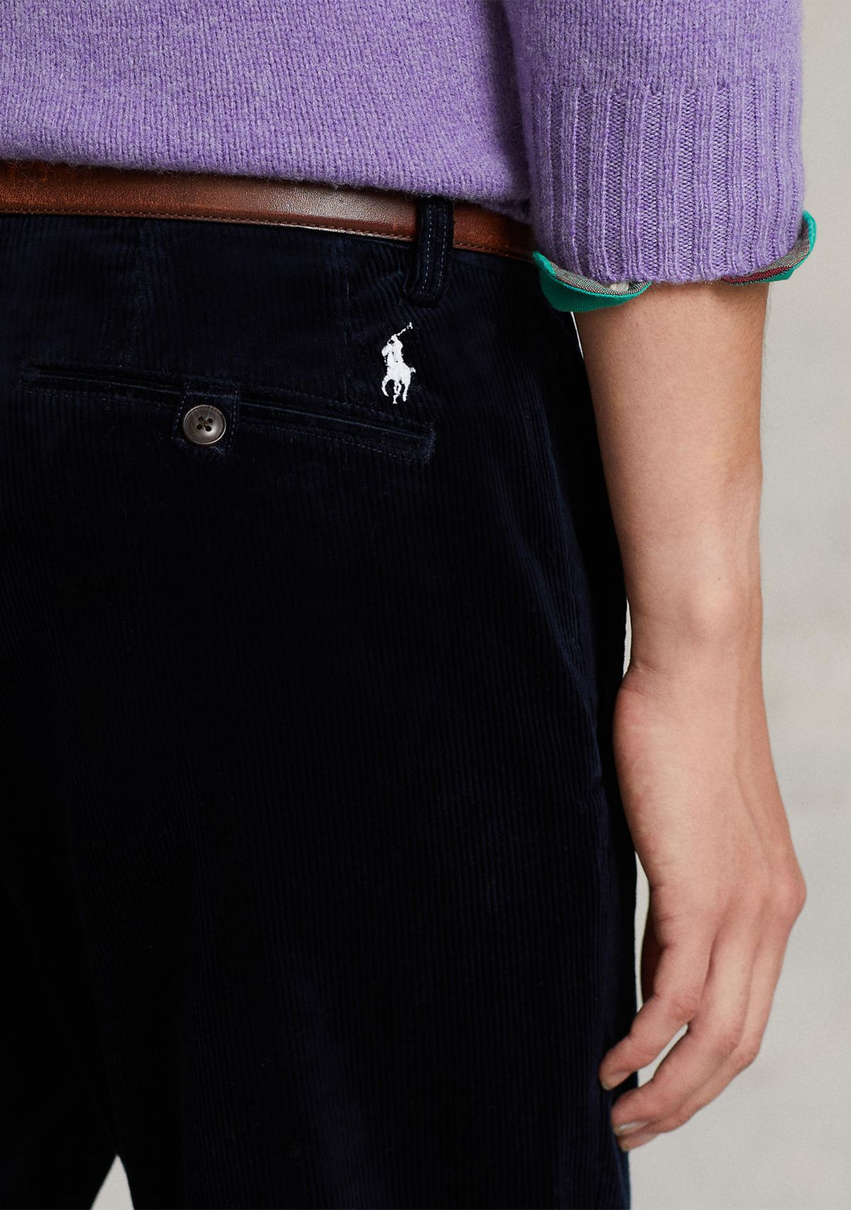 Stretch Straight Fit Corduroy Pants