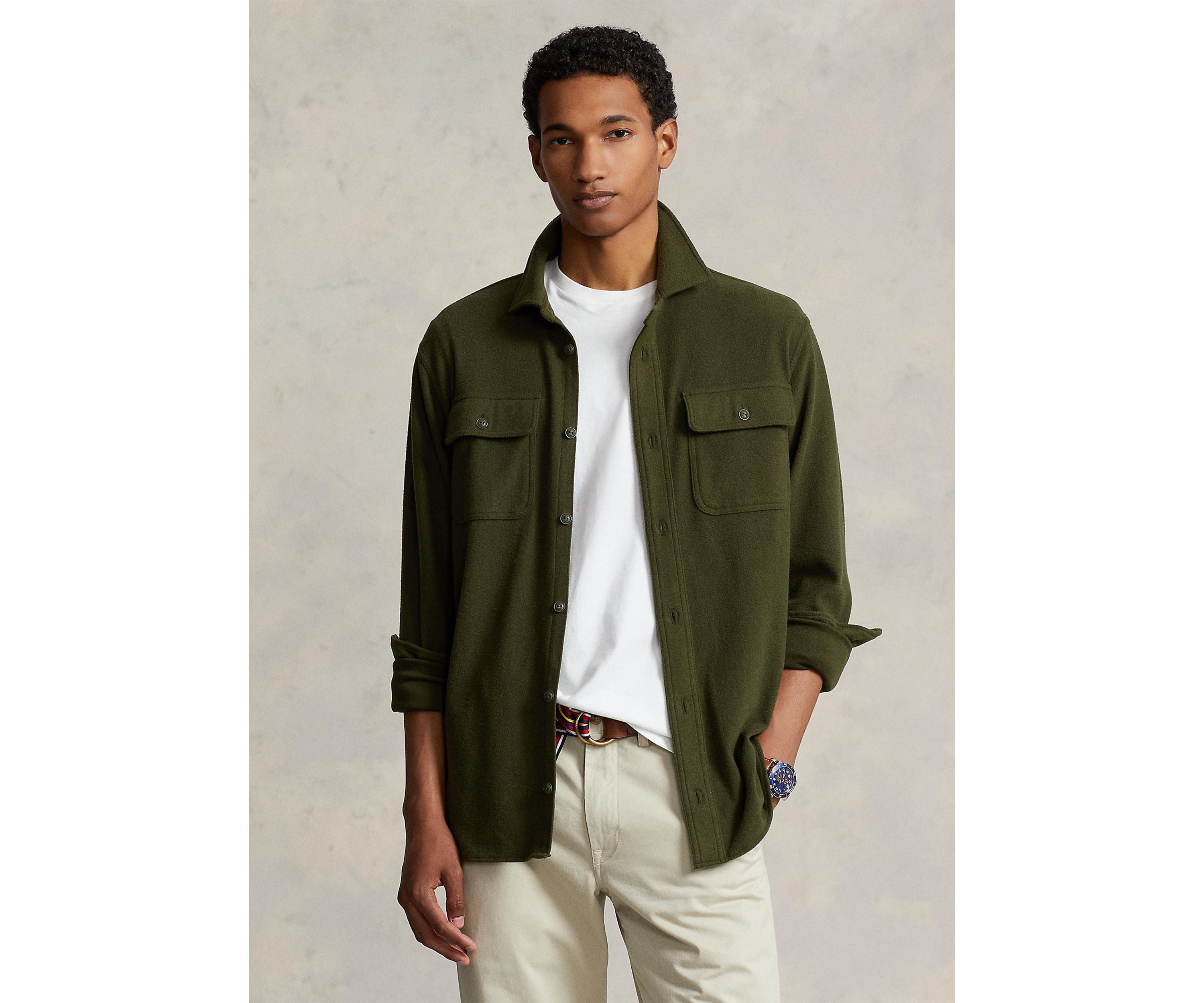 Classic Fit Knit Flannel Work Shirt