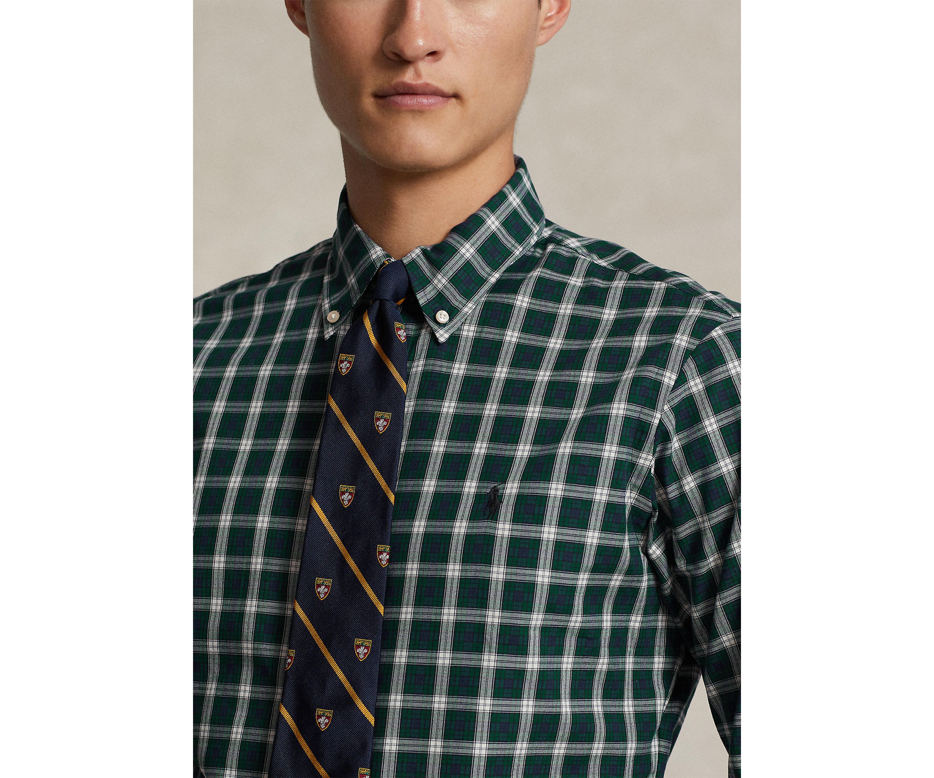 Classic Fit Plaid Twill Shirt