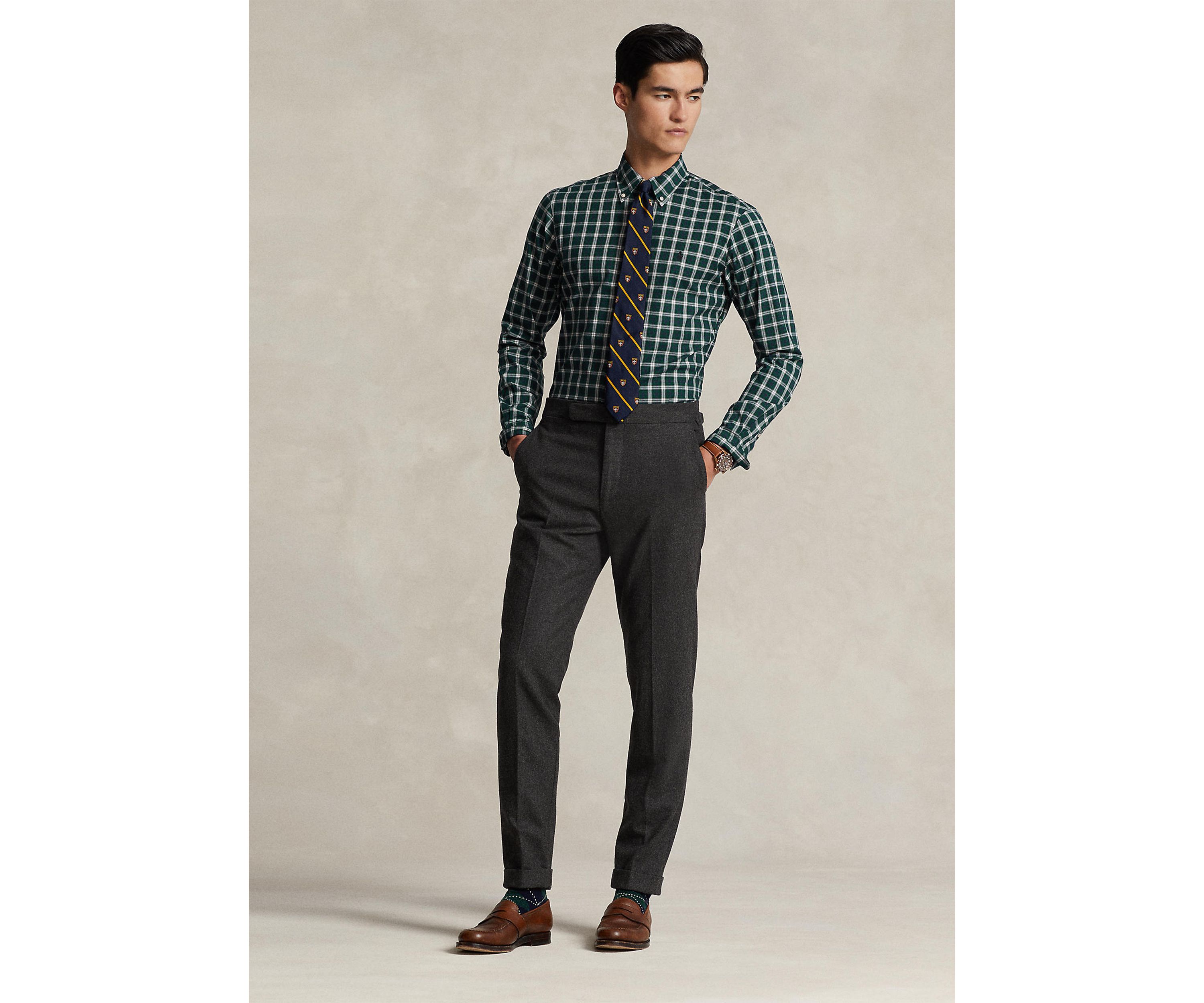Classic Fit Plaid Twill Shirt