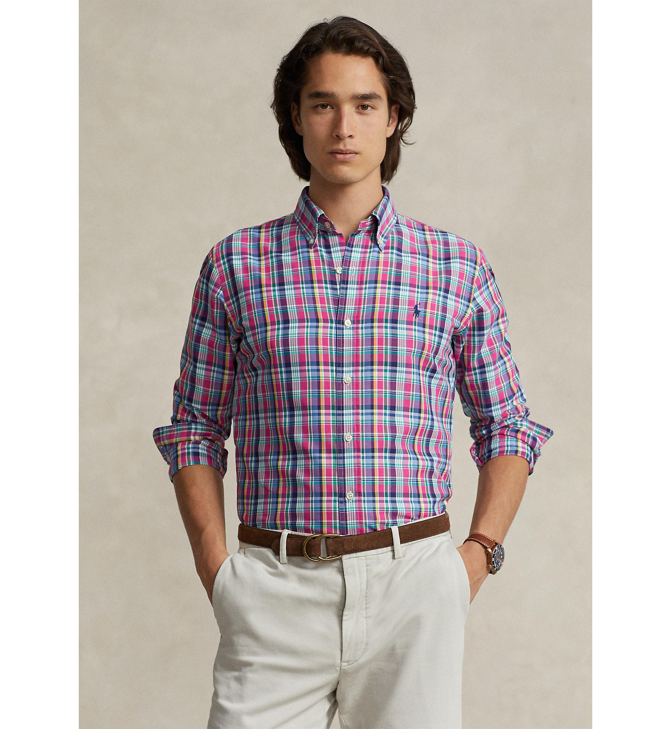 Classic Fit Plaid Performance Shirt