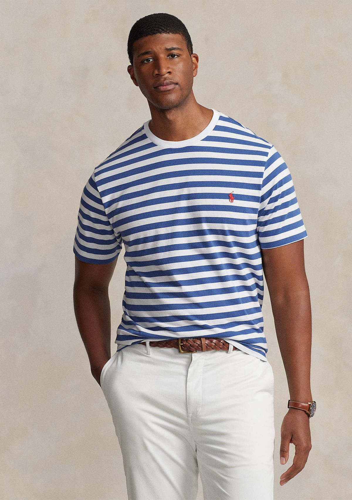 Big & Tall Striped Jersey T-Shirt