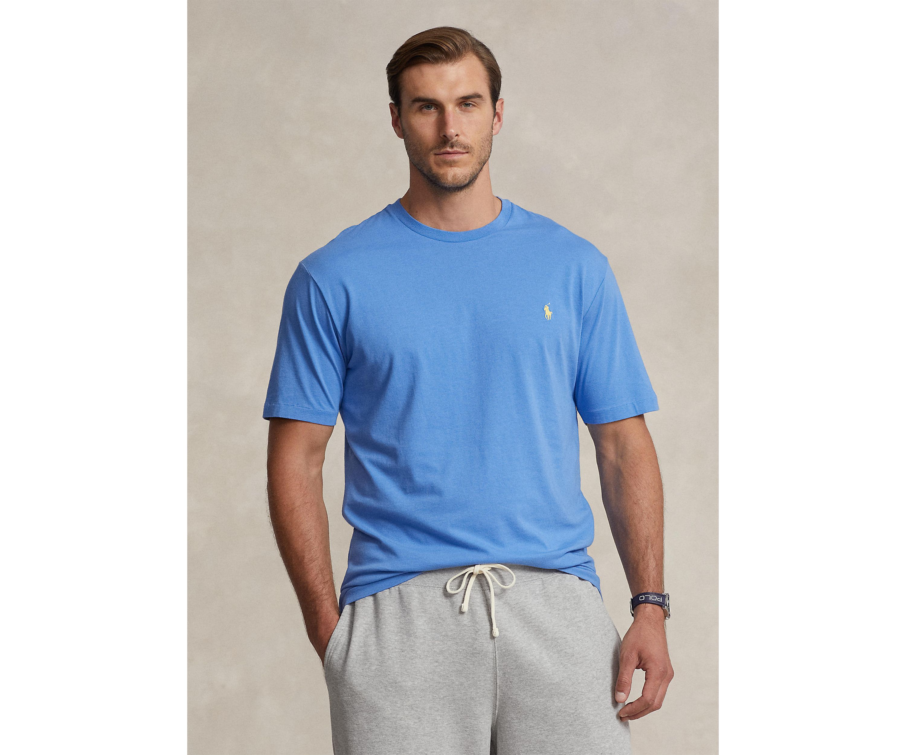 Big & Tall Jersey Crew Neck T-Shirt