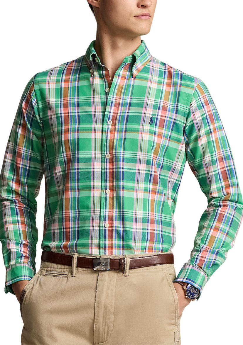 Classic Fit Plaid Oxford Shirt