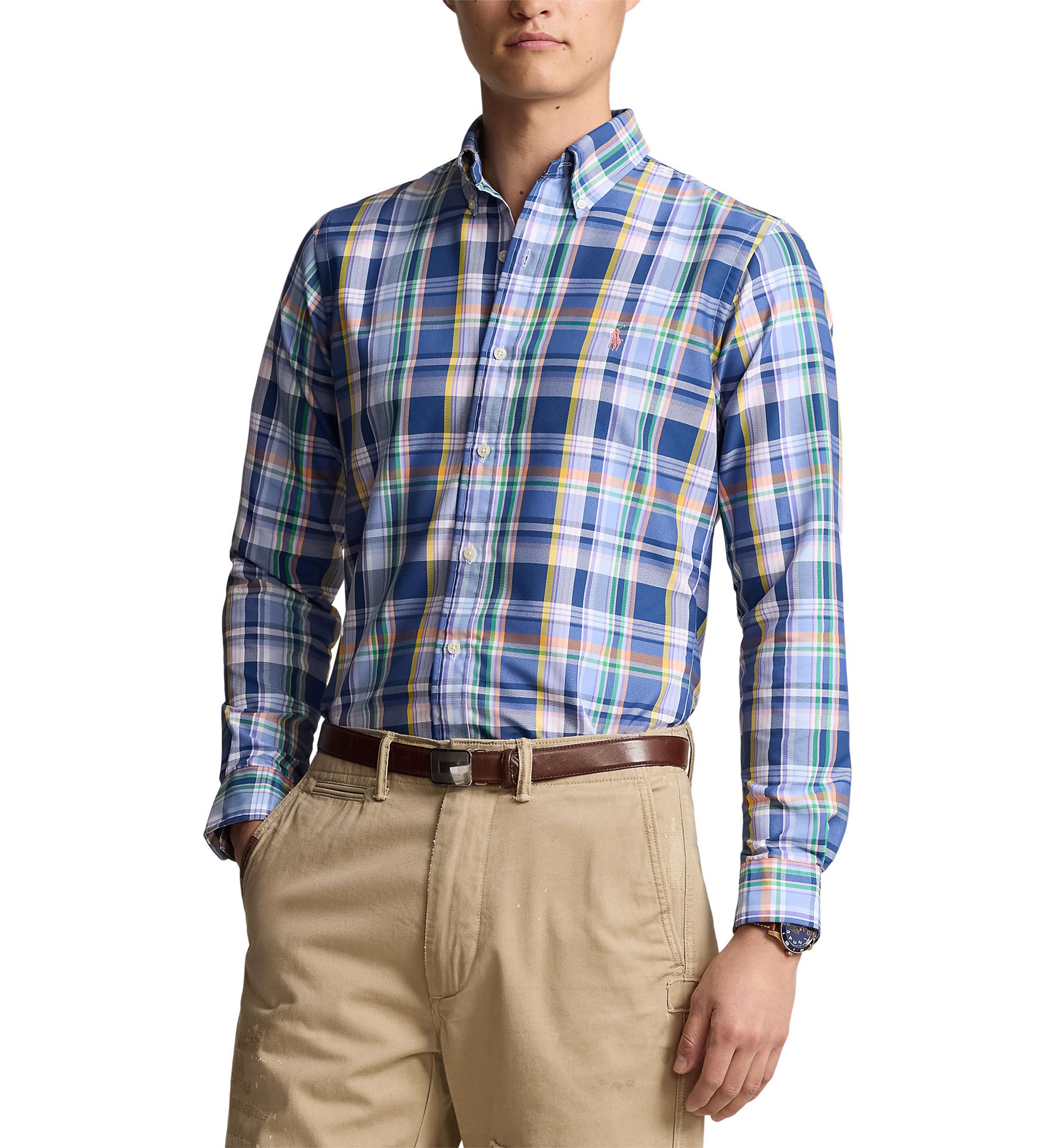 Classic Fit Plaid Oxford Shirt