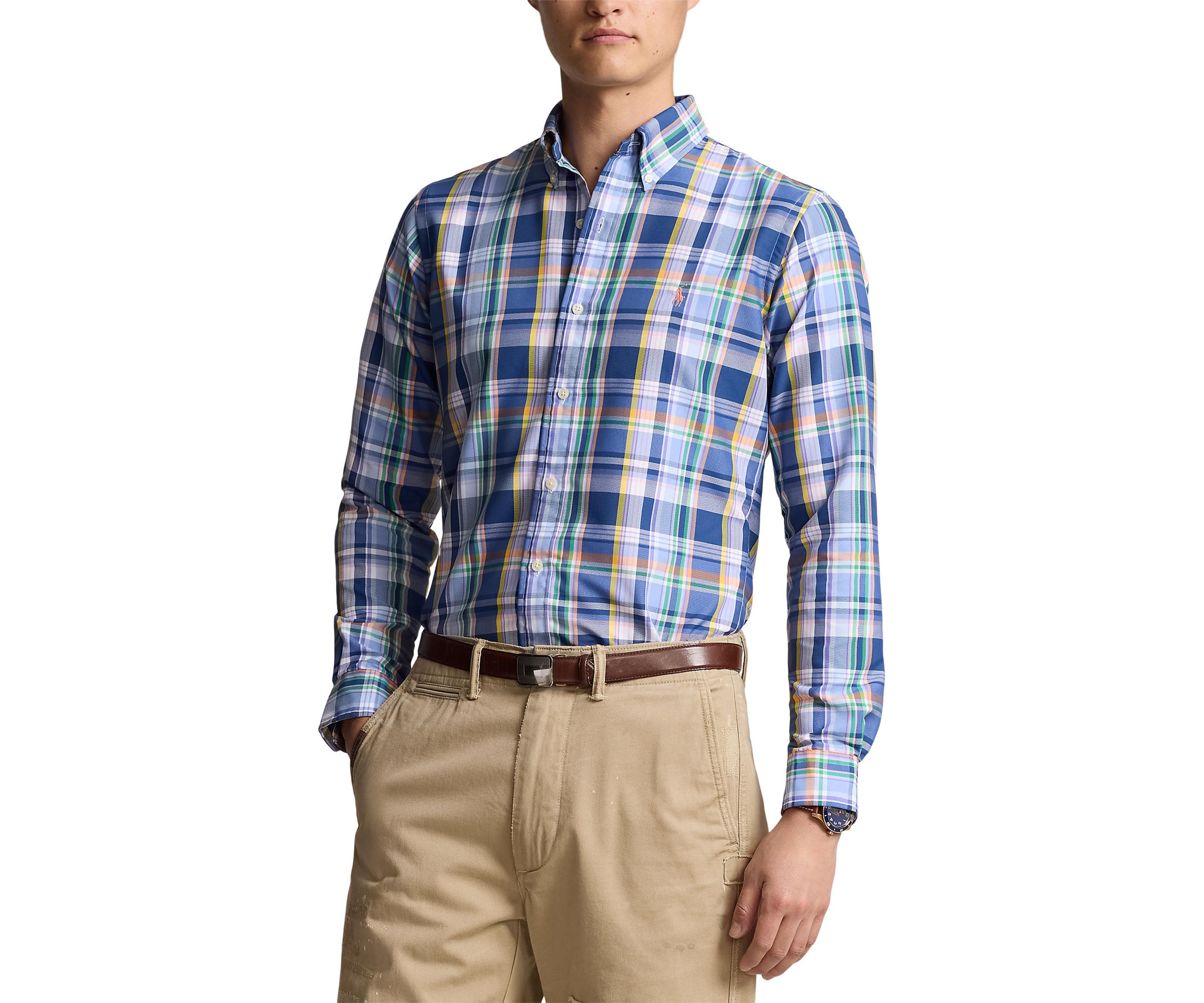 Classic Fit Plaid Oxford Shirt