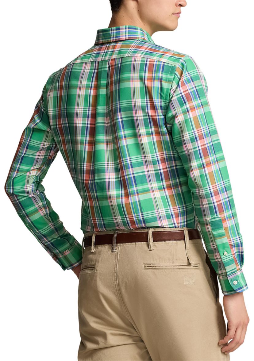 Classic Fit Plaid Oxford Shirt